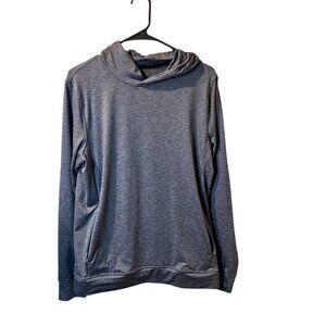 Vrst Small Gray Pullover Hoodie With Cowl Neck & Front Pockets size small